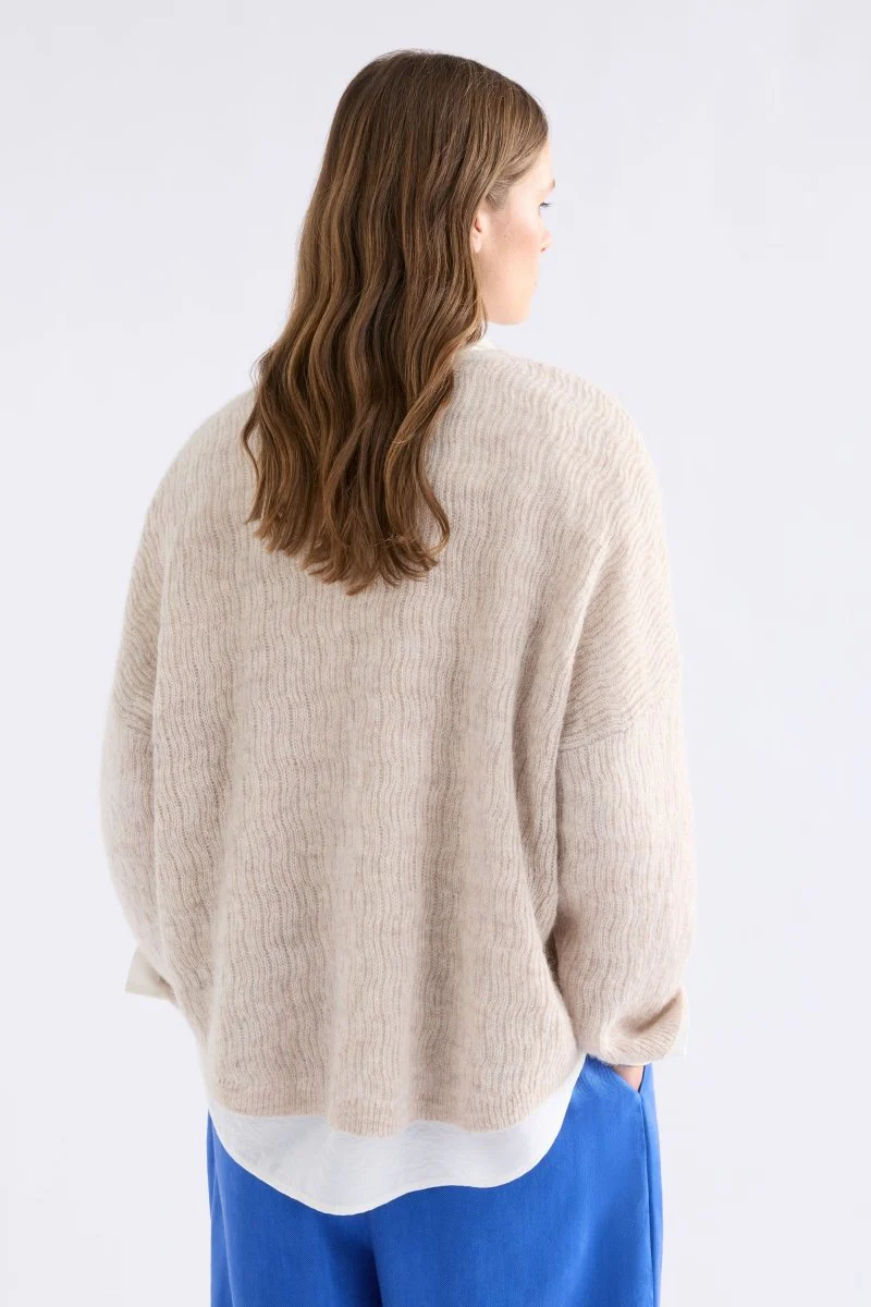 Agna Pattern Sweater Ecru - Image 4
