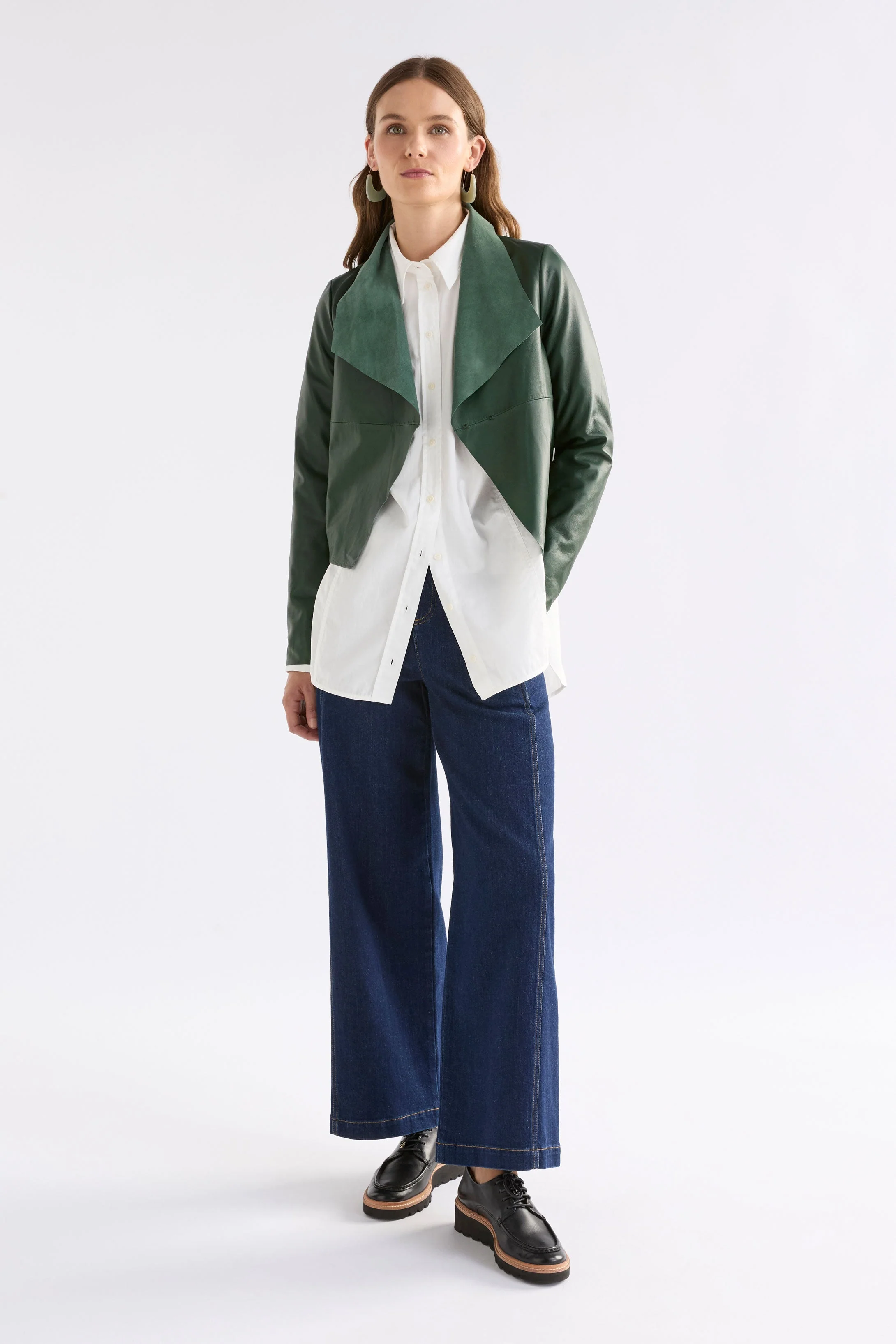 Fine Leather Jacket Milan Green - Image 4