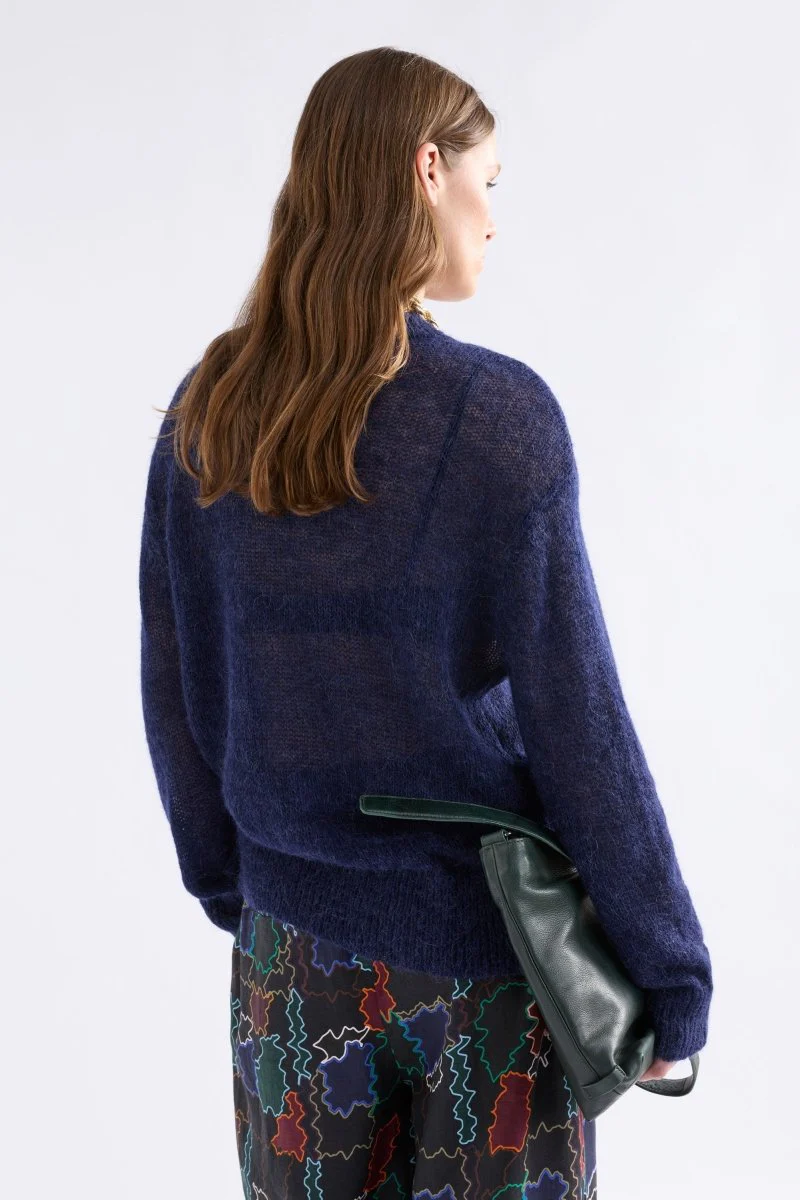 Fjer Sweater Bright Navy - Image 4