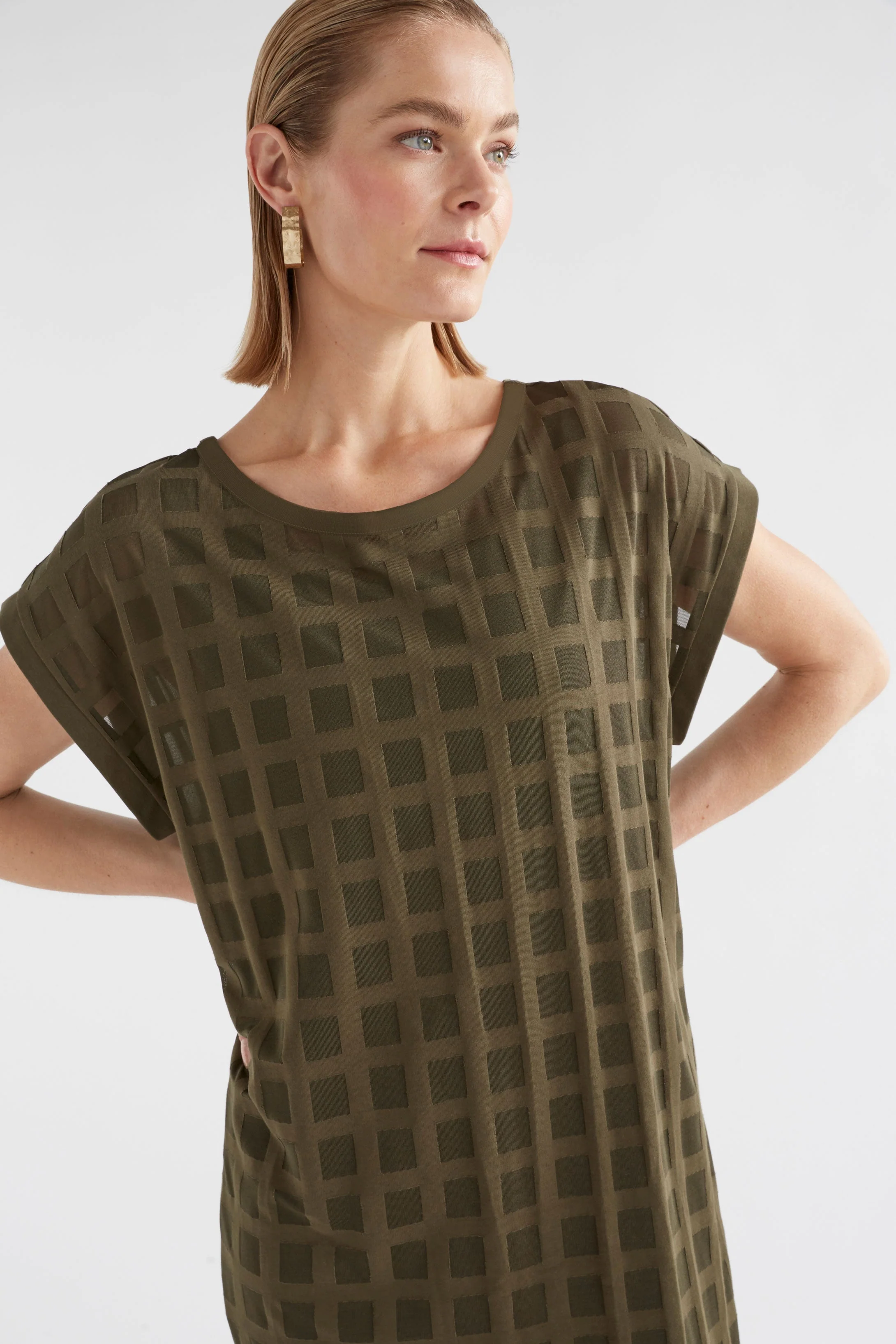 Grid Burnout Dress - Image 3