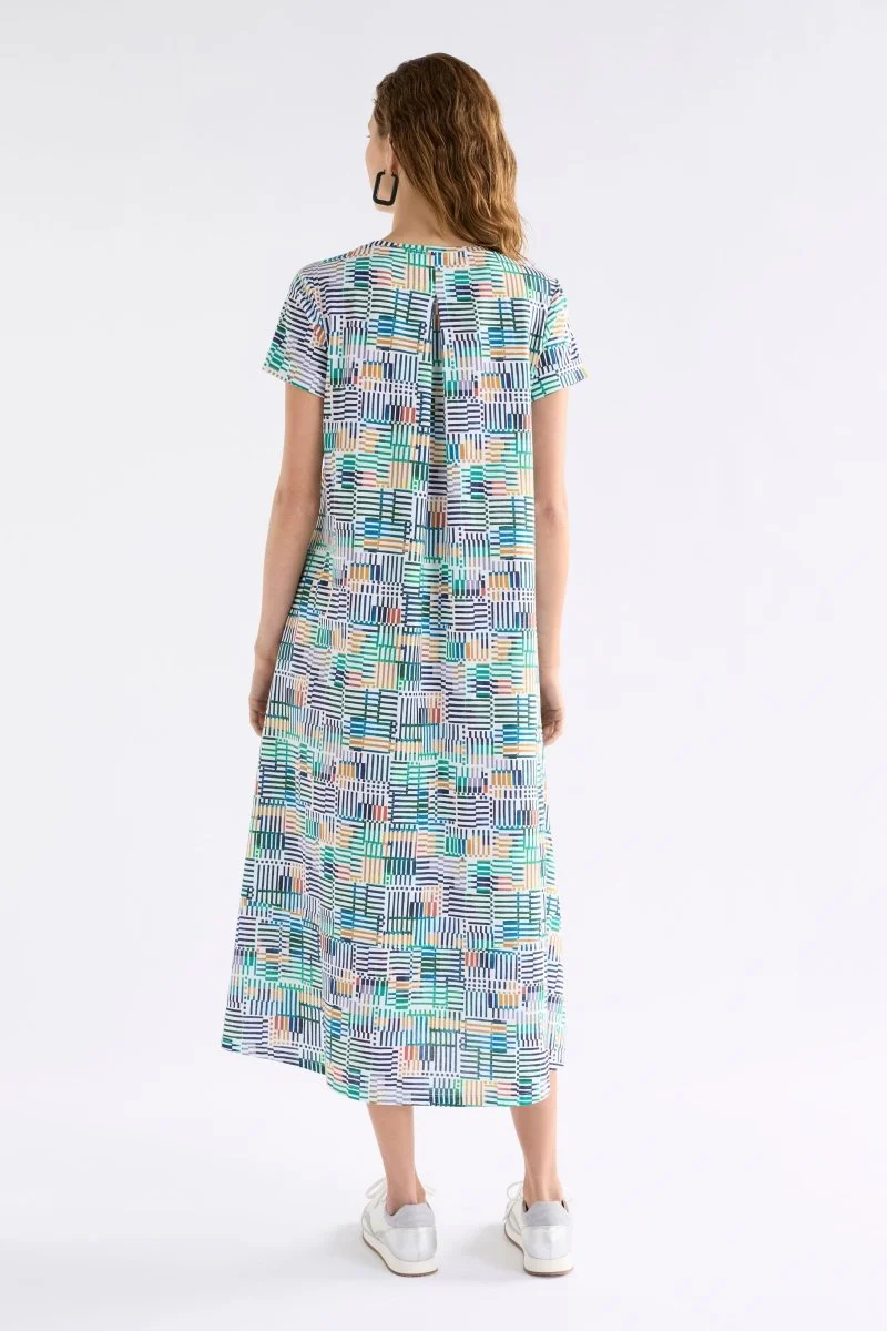 Haki Dress Chess Print - Image 2