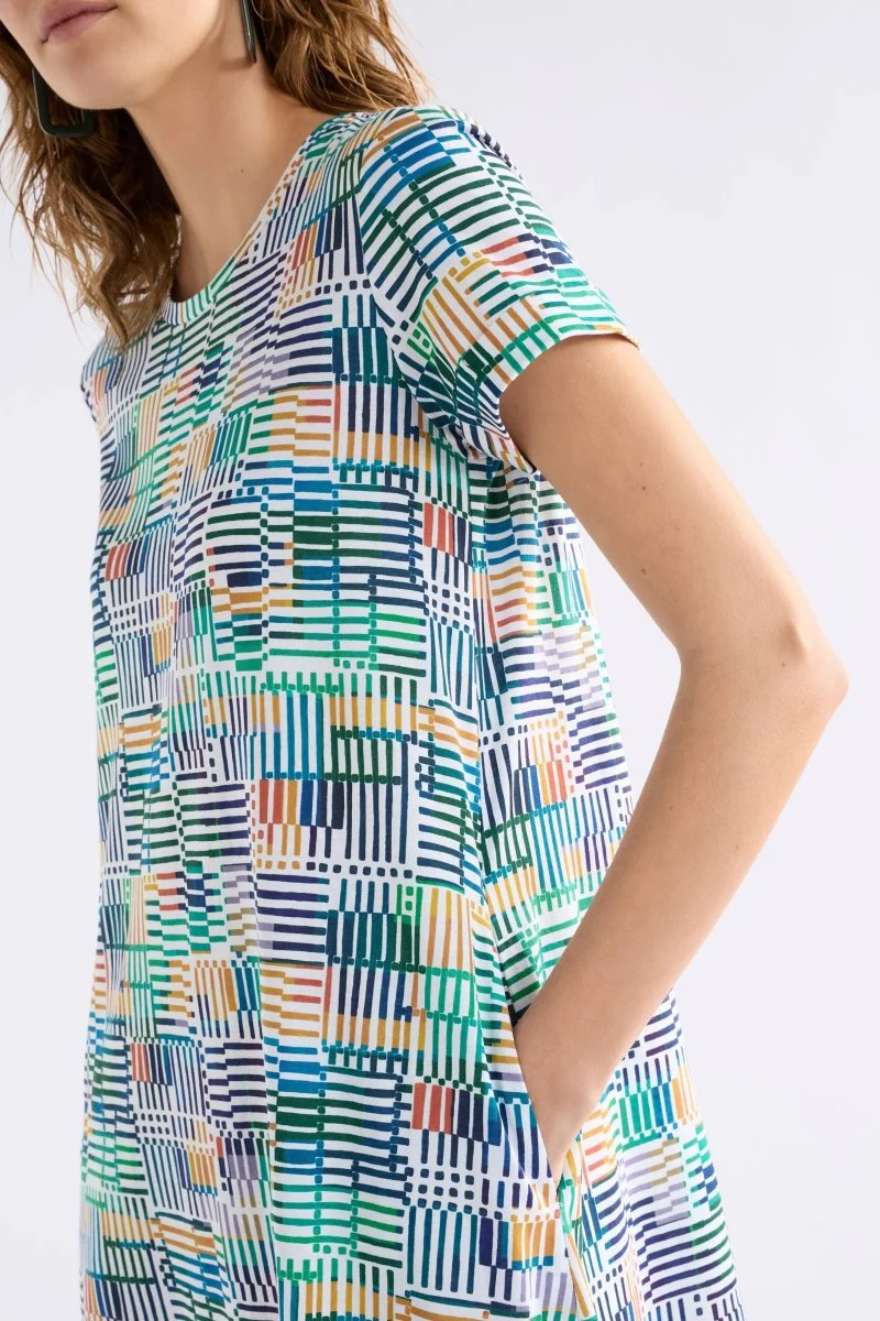 Haki Dress Chess Print - Image 3