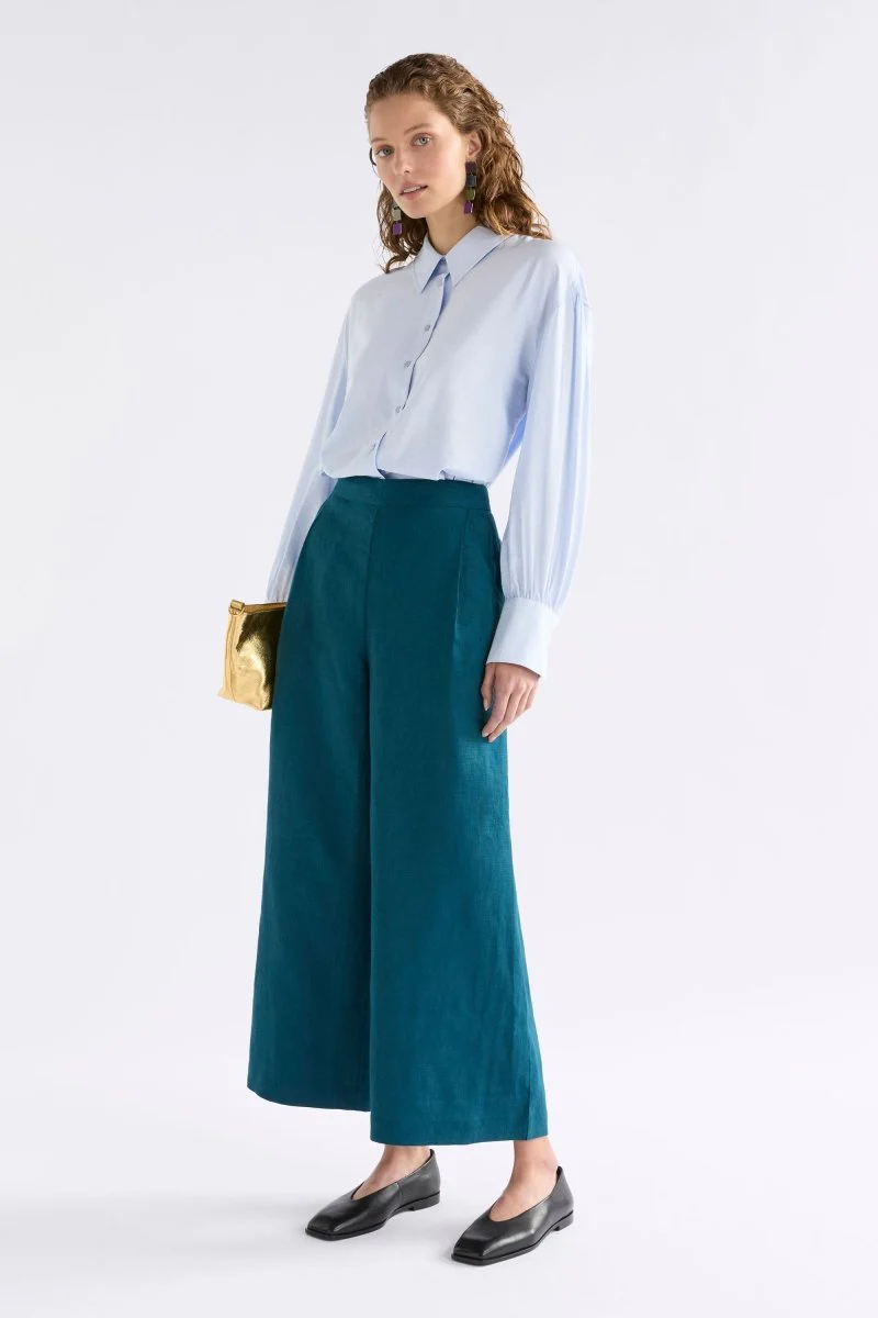 Ilona Linen Pant Peacock - Image 2
