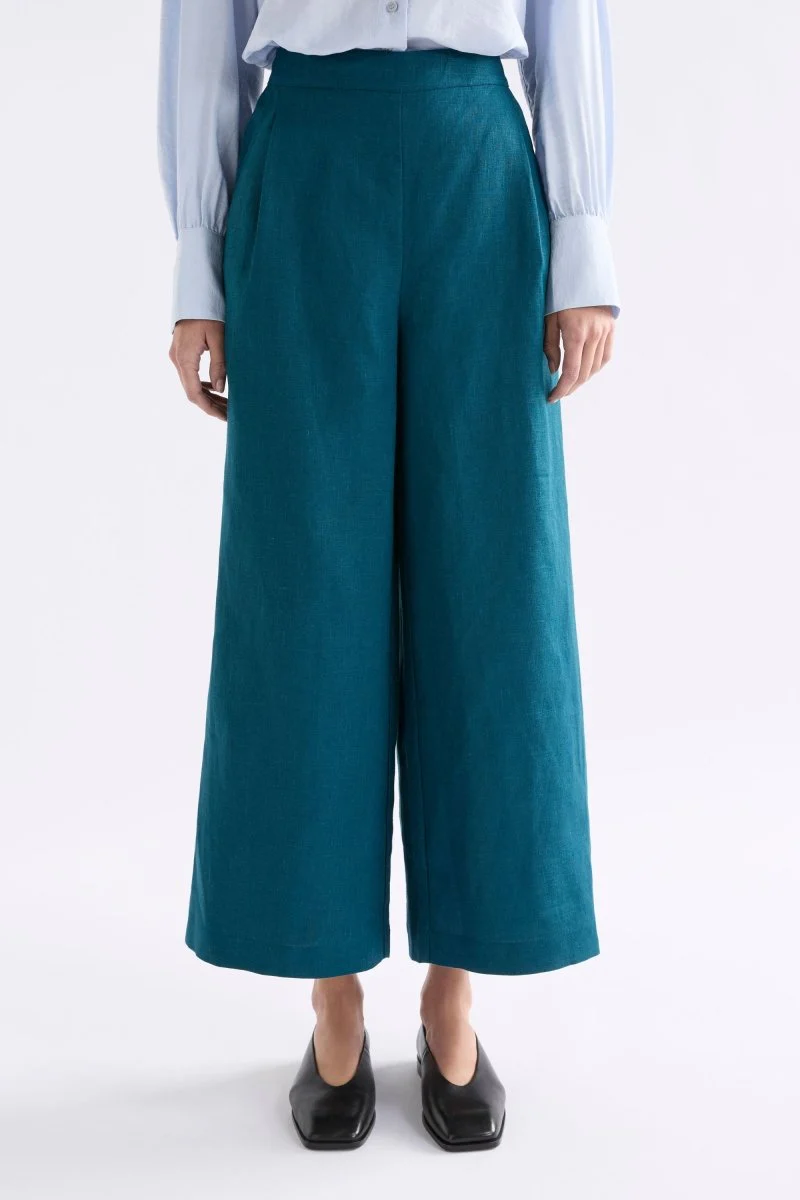 Ilona Linen Pant Peacock - Image 3