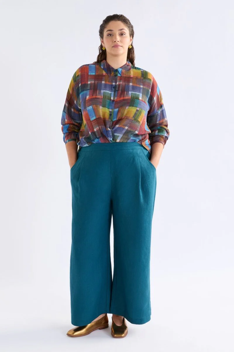 Ilona Linen Pant Peacock - Image 5