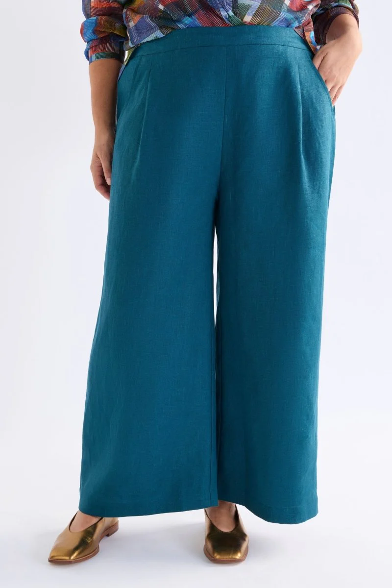 Ilona Linen Pant Peacock - Image 6