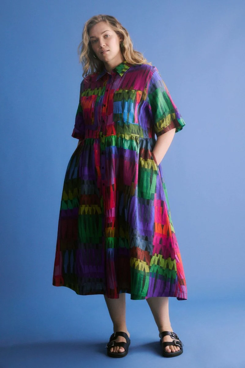 Llinen Light Dress Lind Print - Image 3