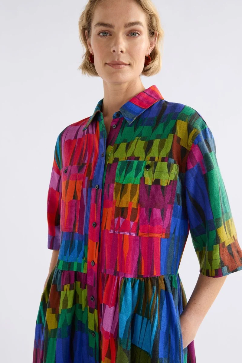 Llinen Light Dress Lind Print - Image 4