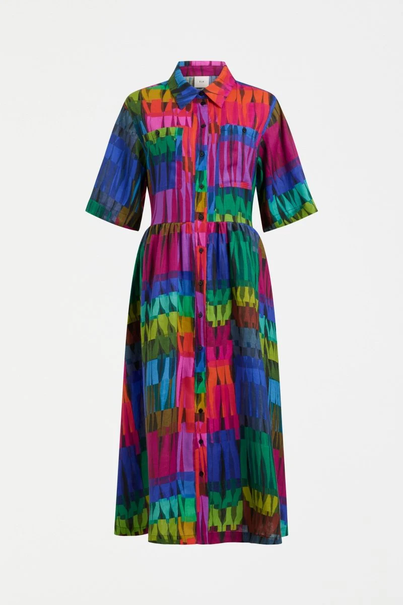 Llinen Light Dress Lind Print - Image 8