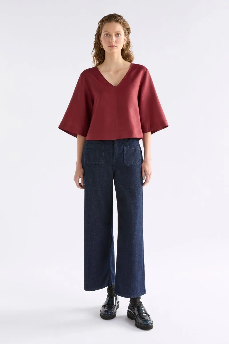 Llinen Light V Neck Top - Image 2