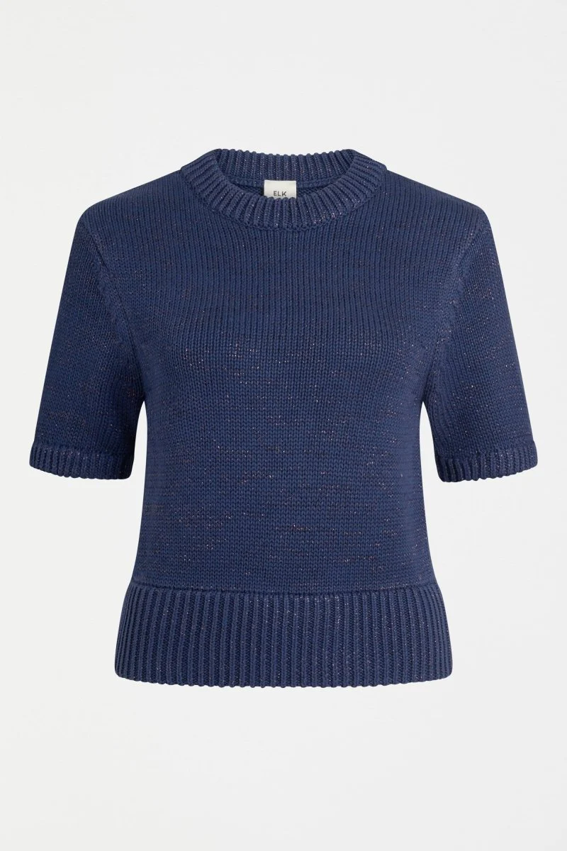Luft Lurex Knit Top Navy Copper - Image 6
