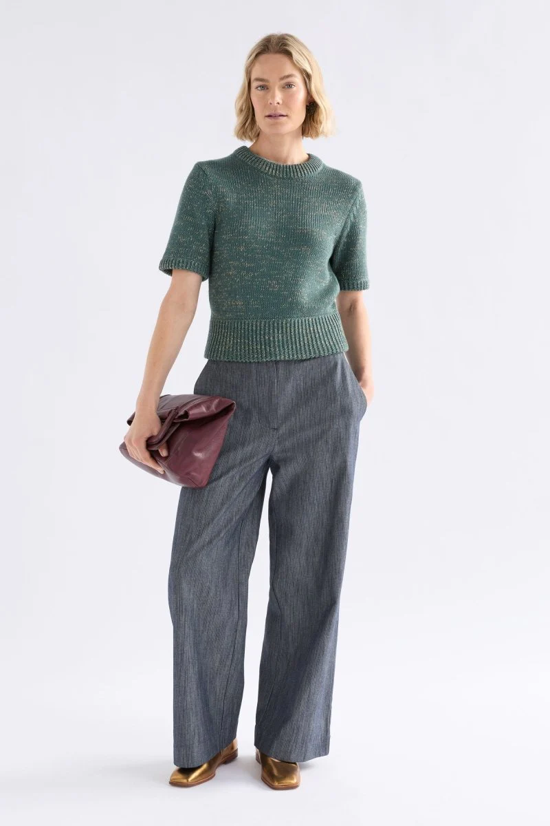 Luft Lurex Knit Top Sage Gold - Image 3