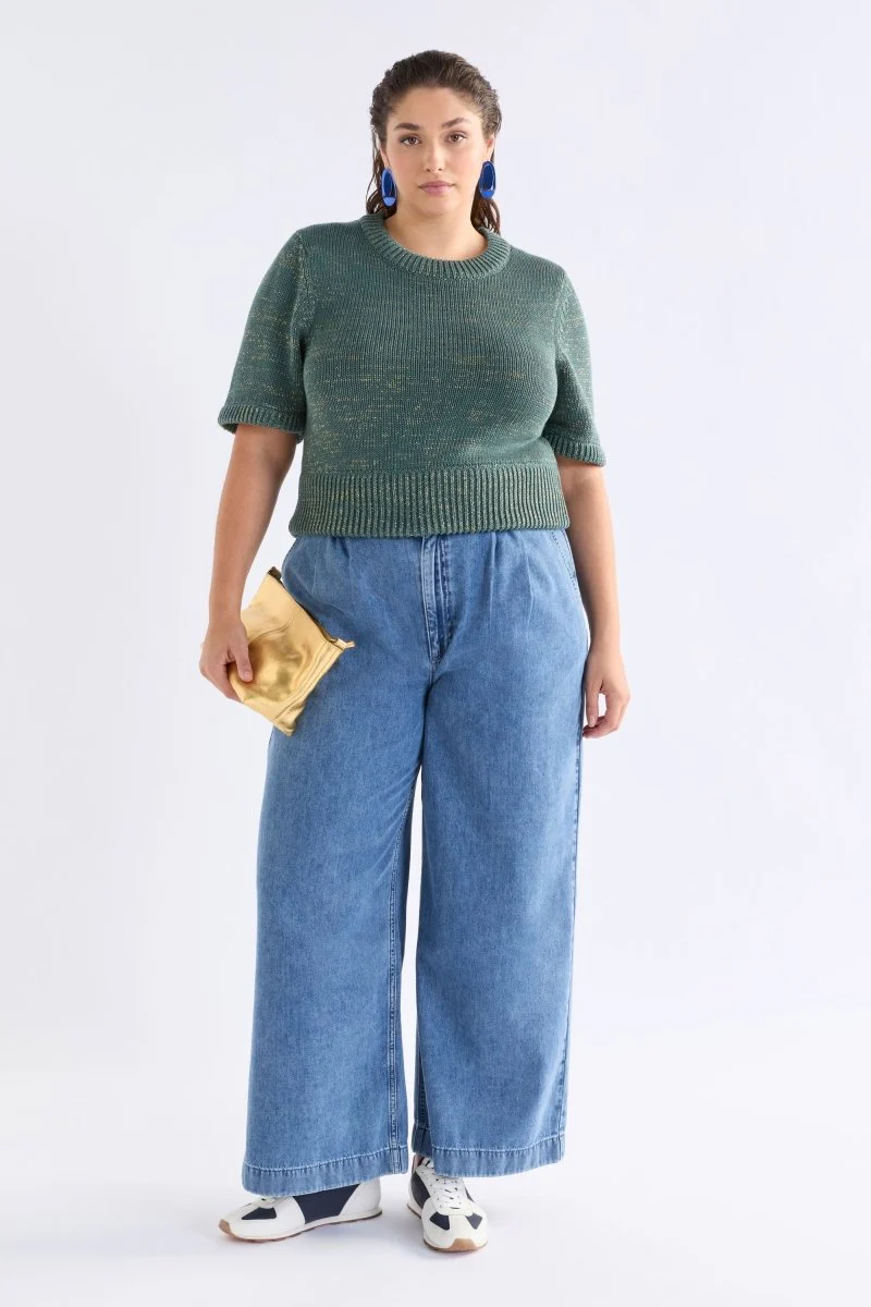 Luft Lurex Knit Top Sage Gold - Image 6