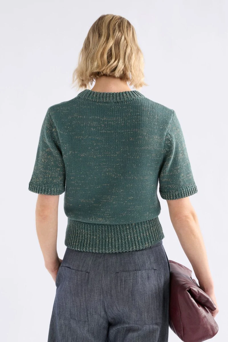 Luft Lurex Knit Top Sage Gold - Image 7