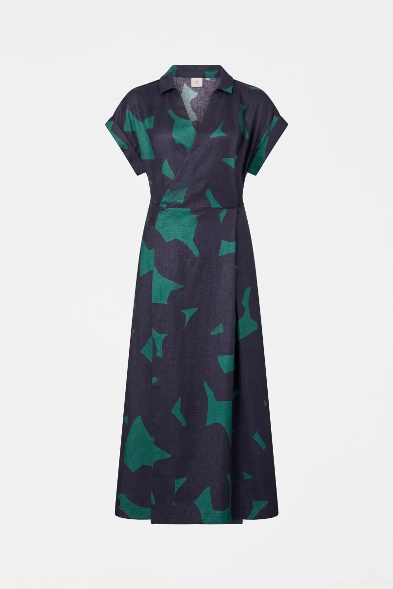 Minnen Wrap Dress Tera Print - Image 4