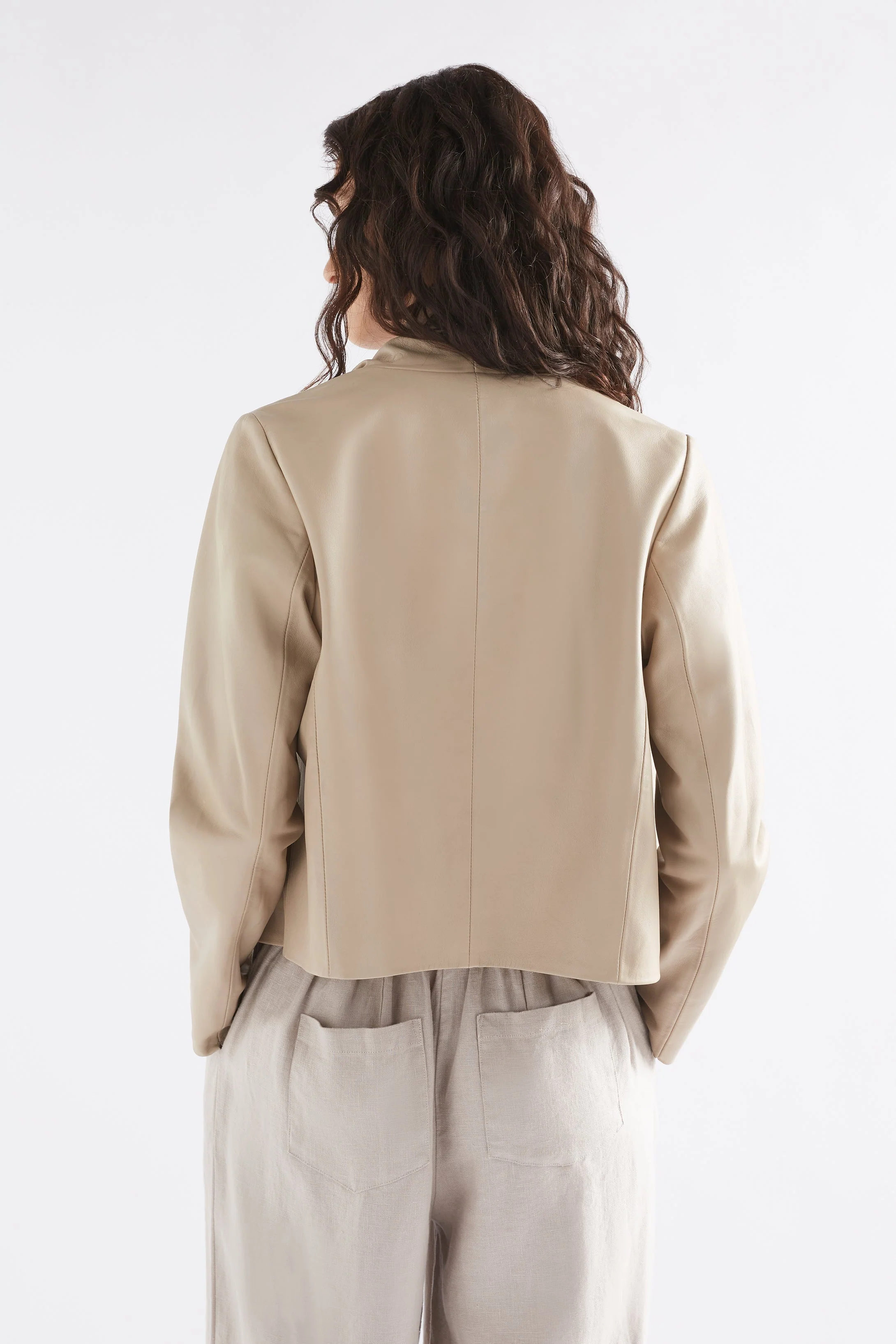 Stone Fine Leather Jacket - Image 4