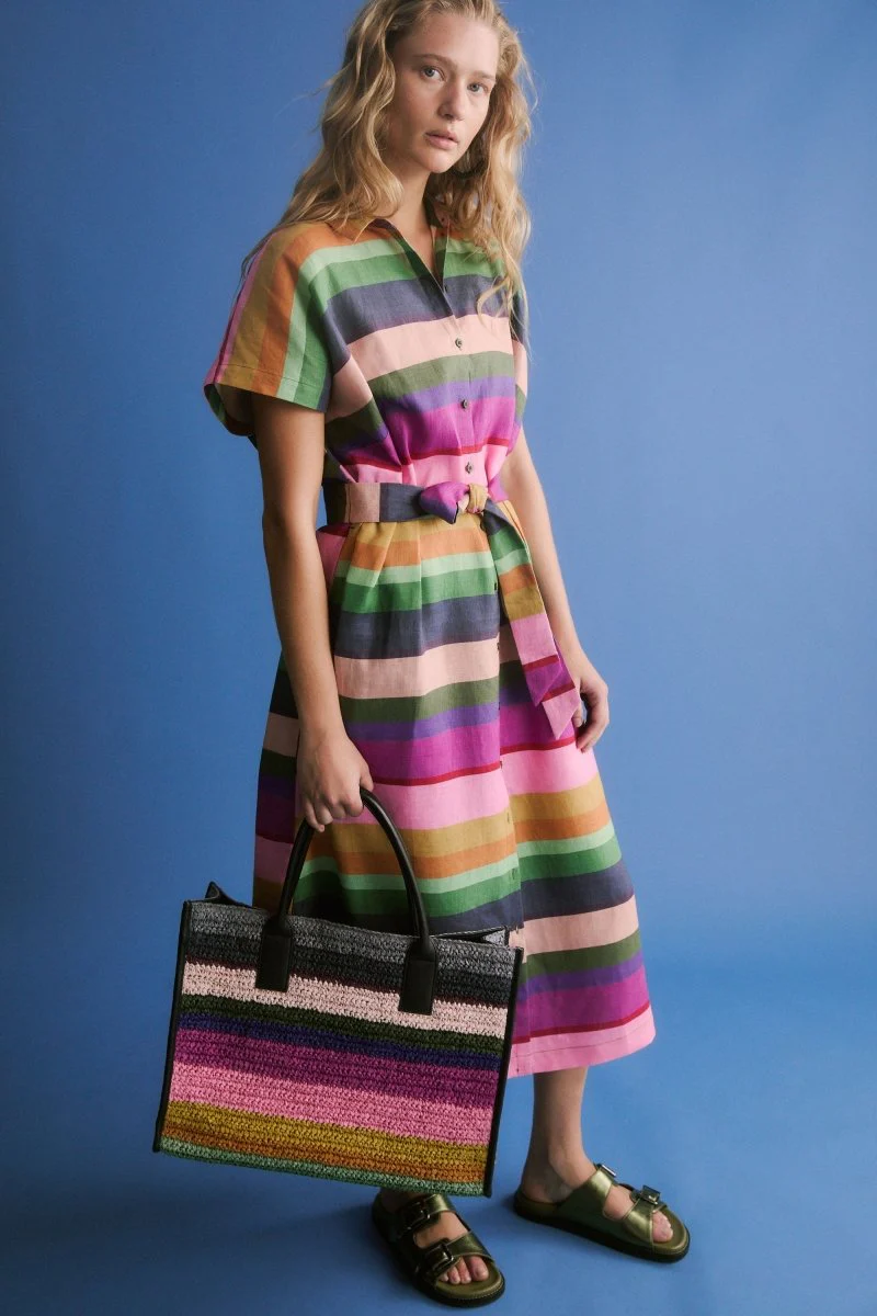Tilko Linen Shirt Dress Lysbro Print - Image 2