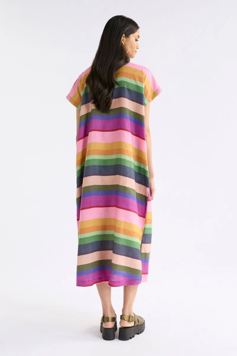Tilko Linen Shirt Dress Lysbro Print - Image 8