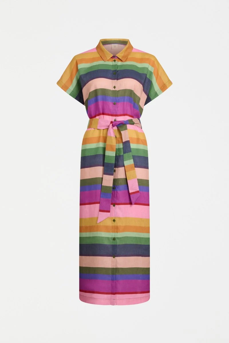 Tilko Linen Shirt Dress Lysbro Print - Image 9