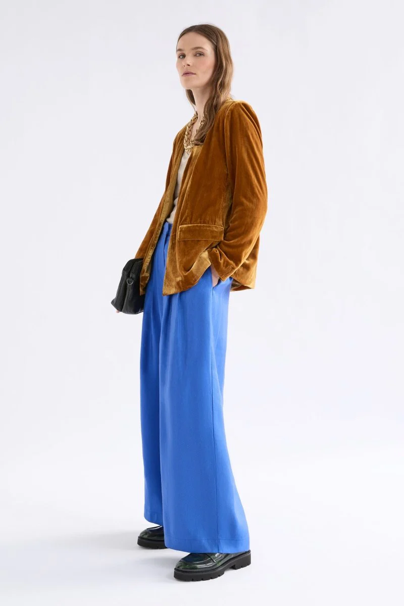 Velvet Soft Blazer Jacket Golden - Image 7